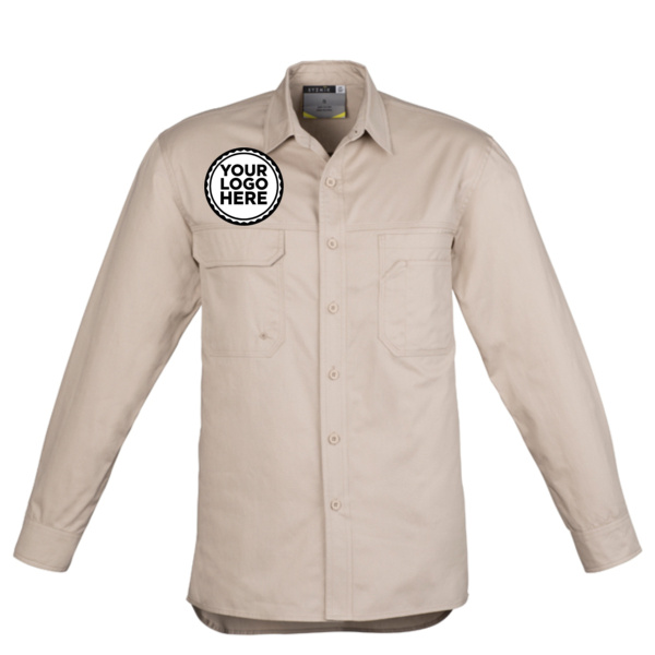 SYZMIK, Mens Lightweight Tradie L/S Shirt  DTG Print Thumbnail